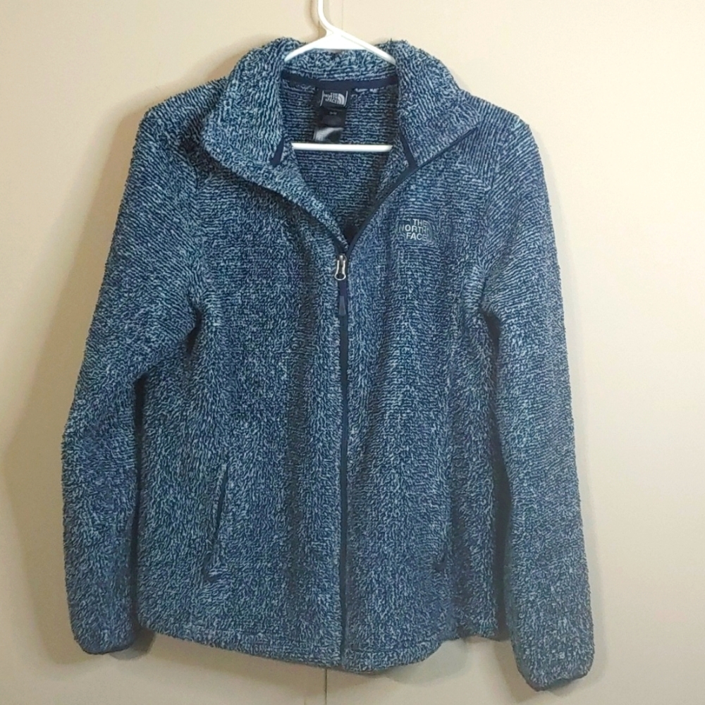 The North Face Ositio 2 Jacket Women's Heather Blue Deep Pile Full Zip Size M